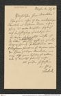 Nachlass Franz Steindachner, Brief von Carl T. E. Siebold an Franz Steindachner (26.01.1877), Inv.Nr. 478.03, Seite 1